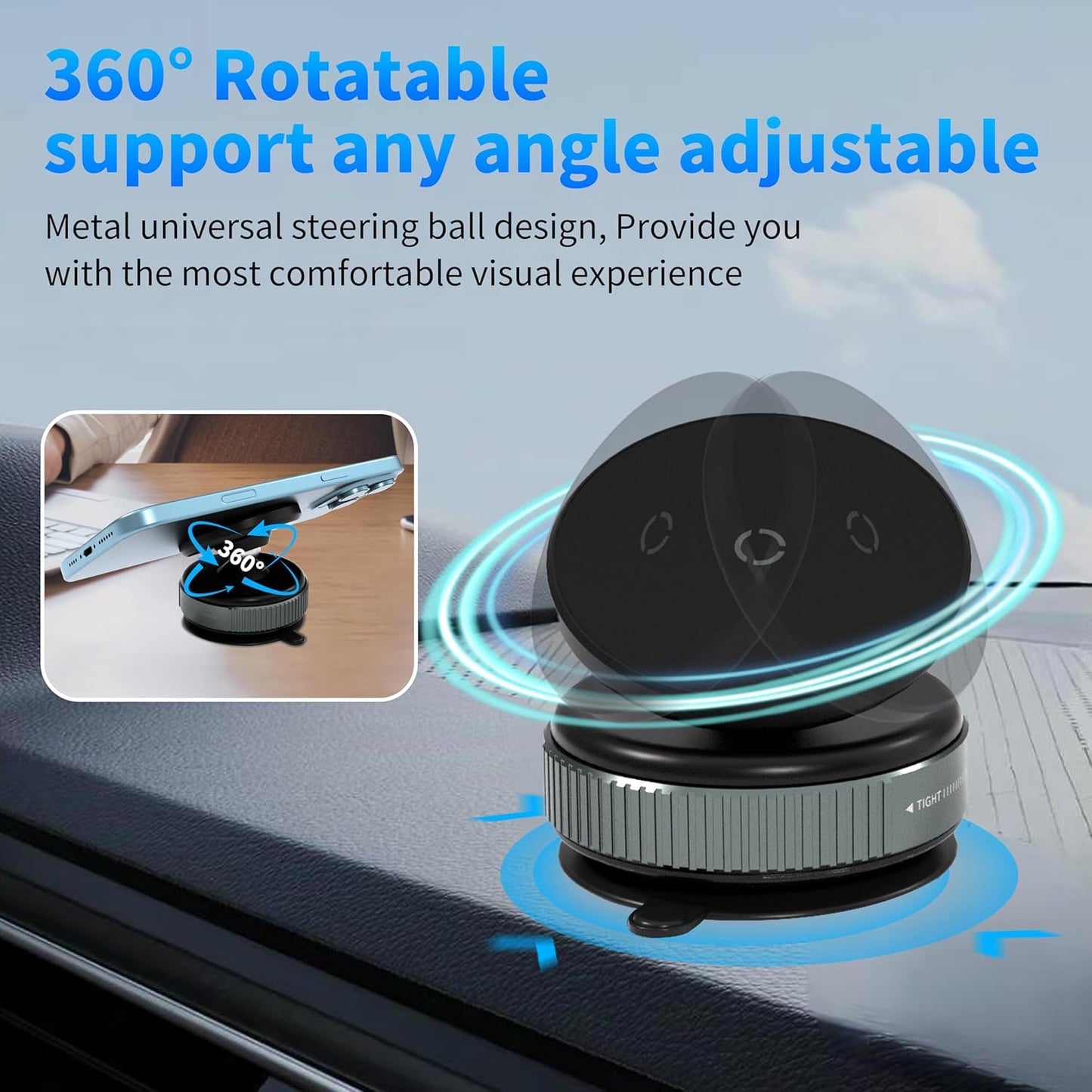 Vacuum Magnetic Suction Phone Holder