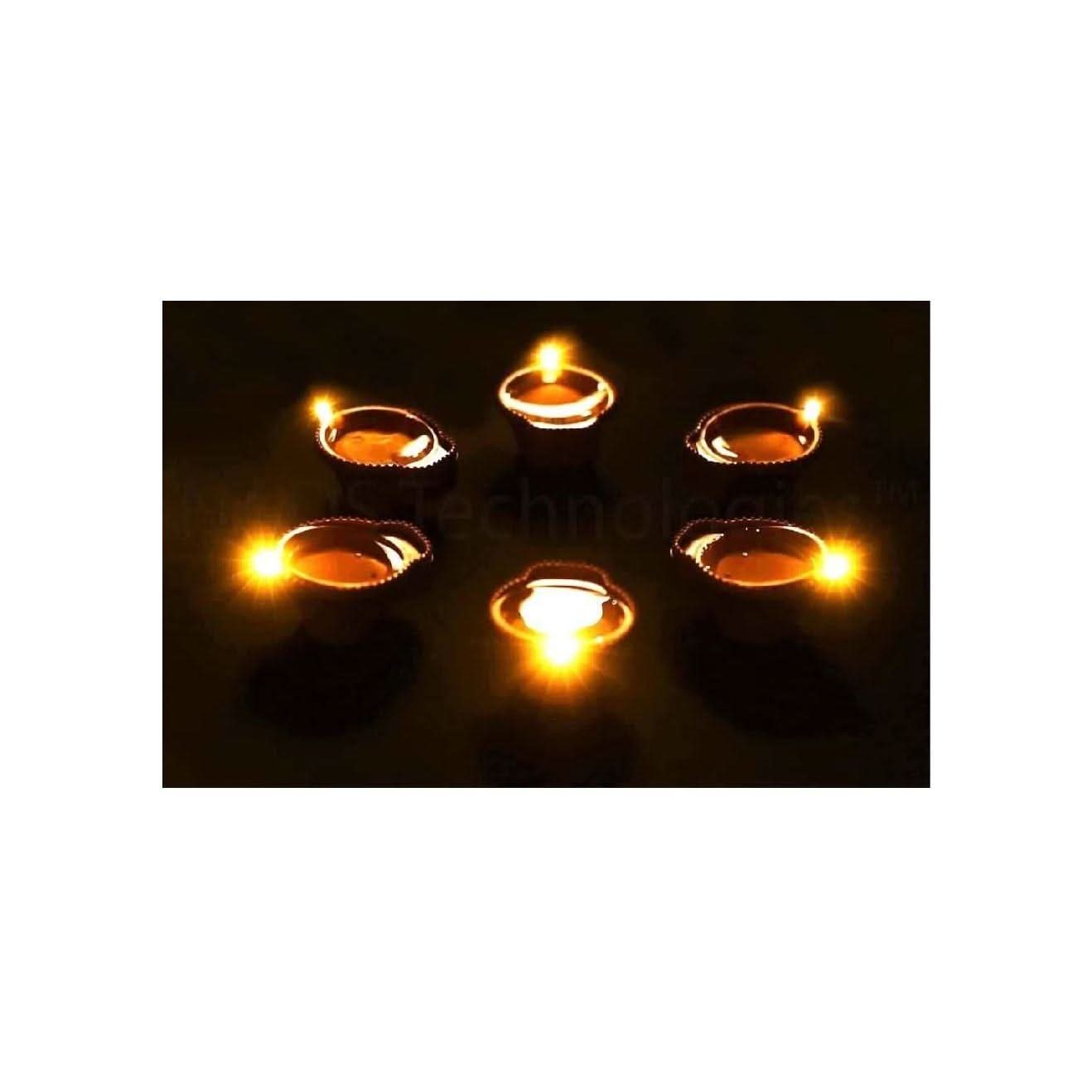 LED Light Water Sensor Diyas Plastic with, Ambient Lights, (Pack of 6/12/18/24) - superseekers.in