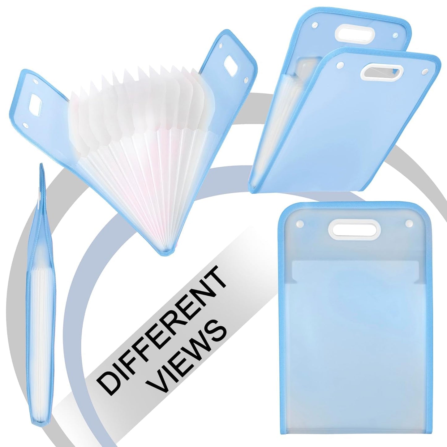 13-layered Portable File Folder Bag|(Pack of 2)