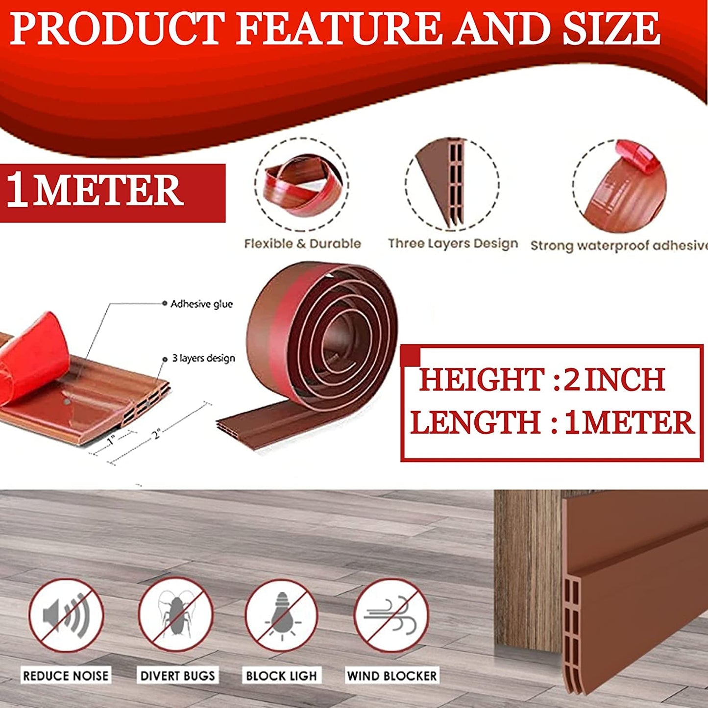 Self-Adhesive Door Sealer Strip