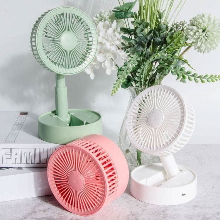 Adjustable Height Telescopic Rechargeable Standing Fan Rechargeable Pedestal Fan - superseekers.in