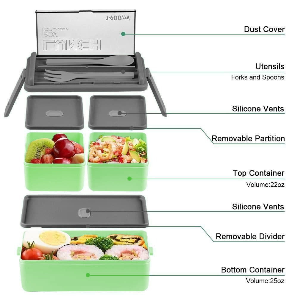 3 in 1 Compartment Lunch Box